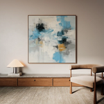 Abstract 1330 Canvas Art 60 x 60 cm / Black