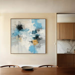 Abstract 1330 Canvas Art 60 x 60 cm / Black