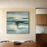 Abstract 1331 Canvas Art 16" x 16" / 40 x 40 cm / Black