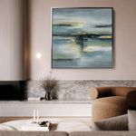 Abstract 1331 Canvas Art 16" x 16" / 40 x 40 cm / Black