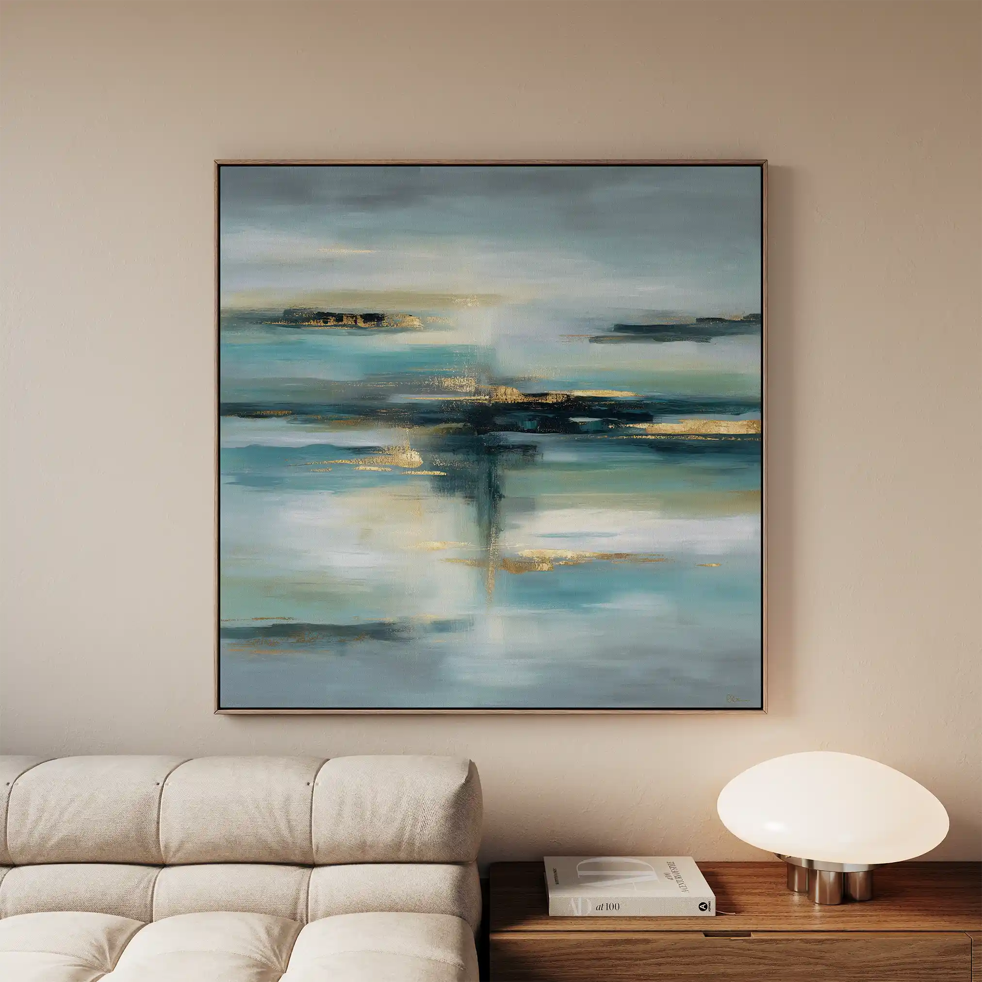 Abstract 1331 Canvas Art 60 x 60 cm / Black