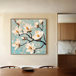 Floral 1331 Canvas Art 16" x 16" / 40 x 40 cm / Black