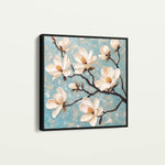 Floral 1331 Canvas Art 16" x 16" / 40 x 40 cm / Black