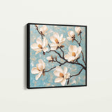 Floral 1331 Canvas Art 16" x 16" / 40 x 40 cm / Black