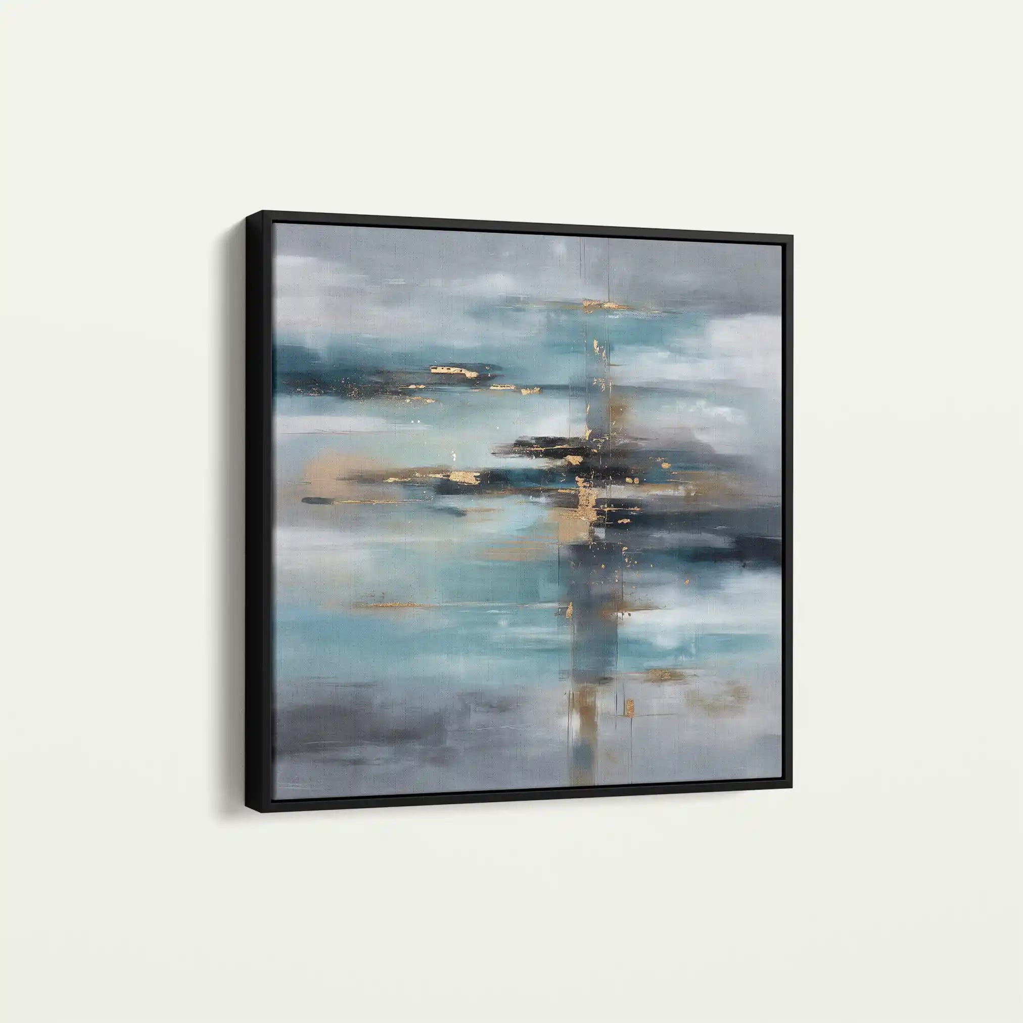 Abstract 1332 Canvas Art 60 x 60 cm / Black