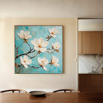 Floral 1332 Canvas Art 16" x 16" / 40 x 40 cm / Black