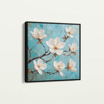 Floral 1332 Canvas Art 16" x 16" / 40 x 40 cm / Black