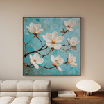 Floral 1332 Canvas Art 60 x 60 cm / Black