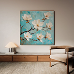 Floral 1332 Canvas Art 60 x 60 cm / Black