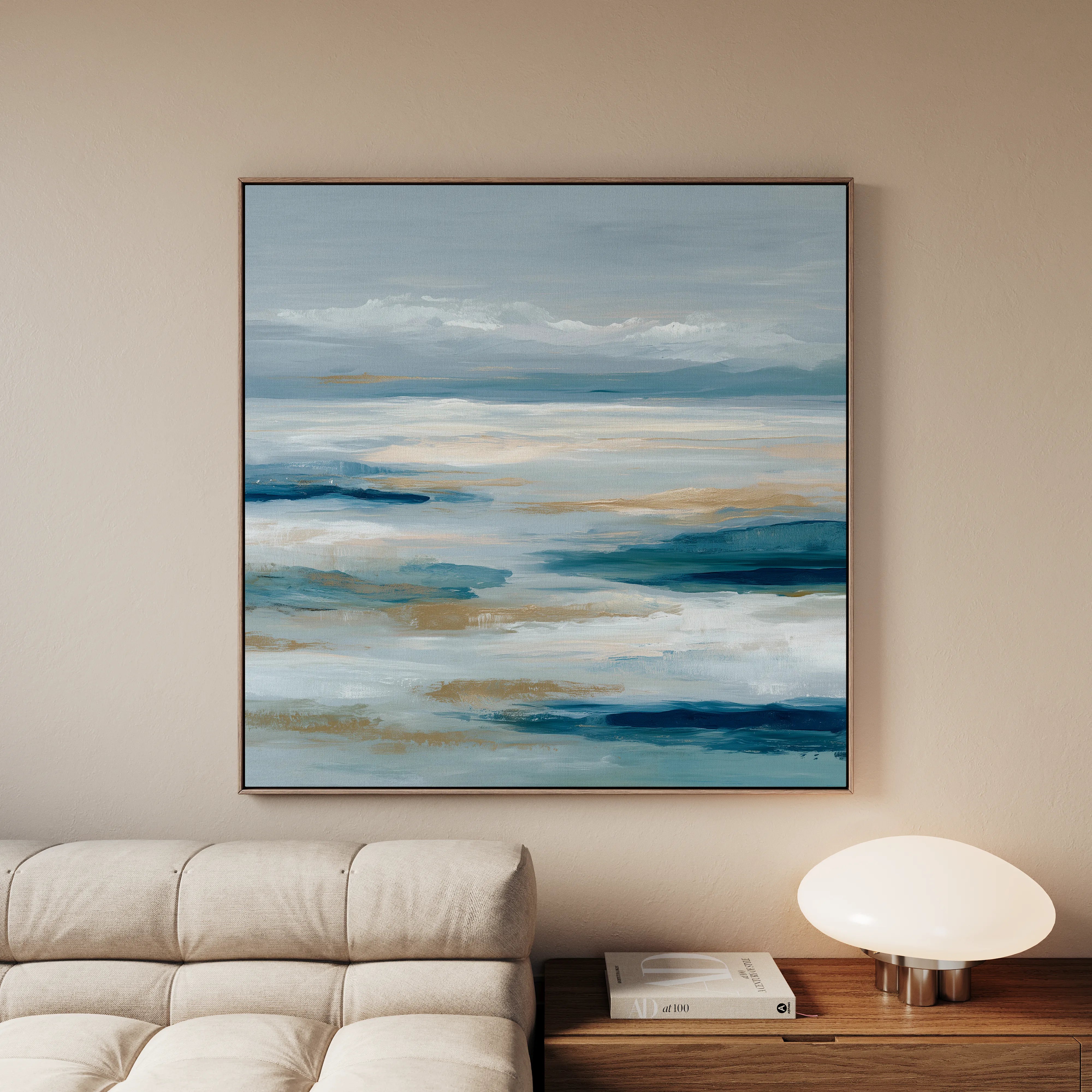 Abstract 1333 Canvas Art 16" x 16" / 40 x 40 cm / Black