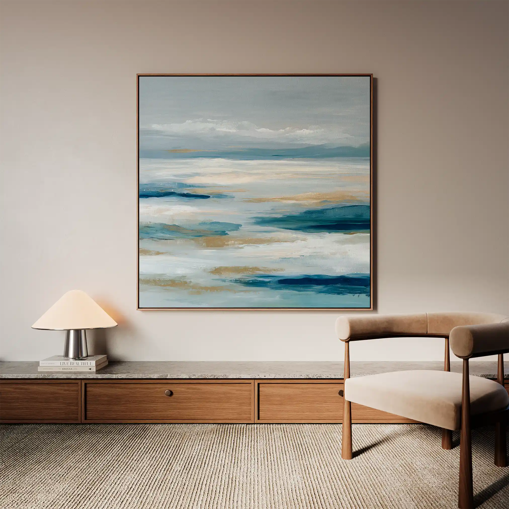 Abstract 1333 Canvas Art 60 x 60 cm / Black