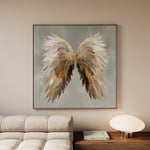 Abstract 1334 Canvas Art 16" x 16" / 40 x 40 cm / Black