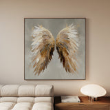 Abstract 1334 Canvas Art 16" x 16" / 40 x 40 cm / Black