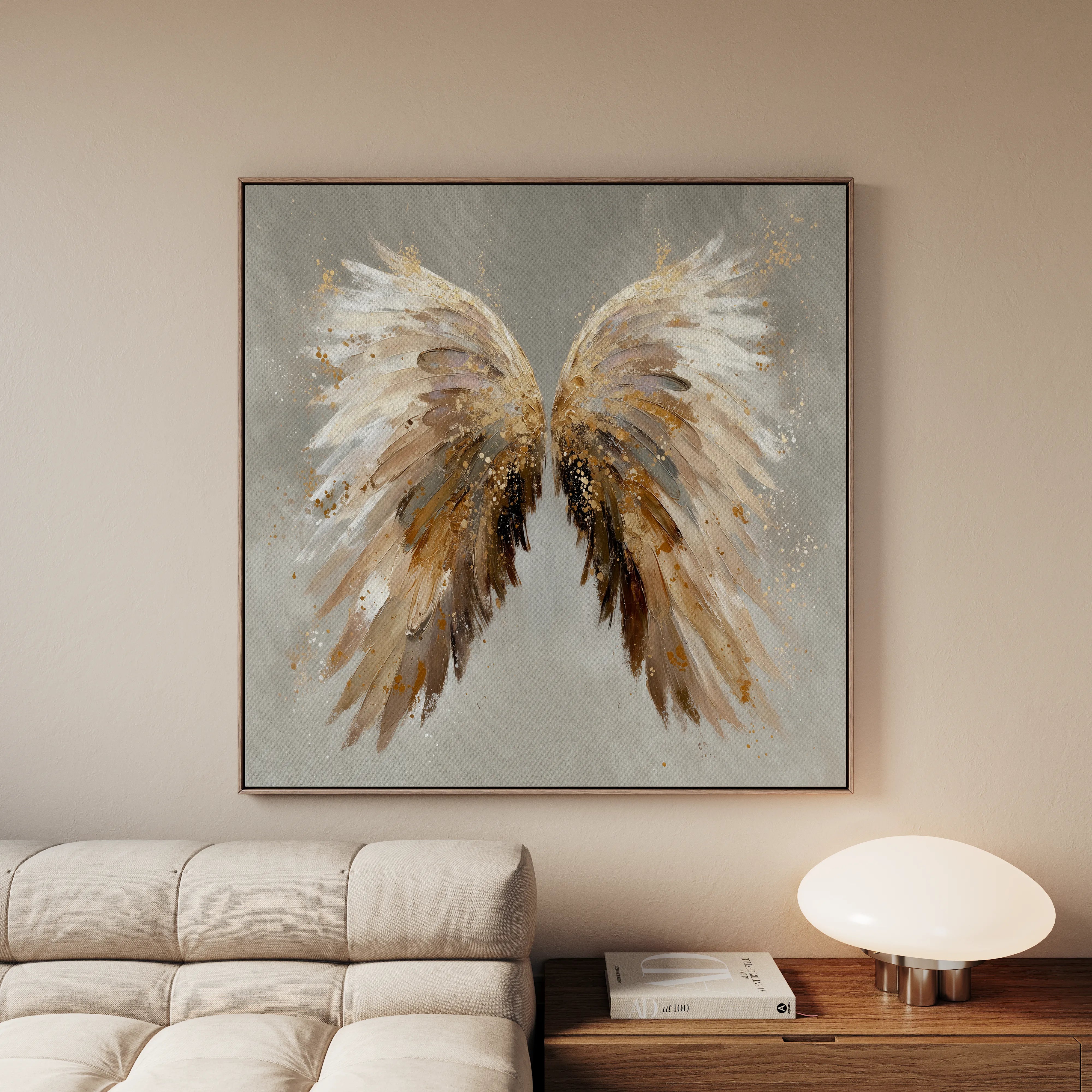 Abstract 1334 Canvas Art 16" x 16" / 40 x 40 cm / Black