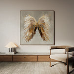 Abstract 1334 Canvas Art 16" x 16" / 40 x 40 cm / Black