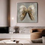 Abstract 1334 Canvas Art 16" x 16" / 40 x 40 cm / Black