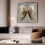 Abstract 1334 Canvas Art 16" x 16" / 40 x 40 cm / Black