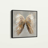 Abstract 1334 Canvas Art 16" x 16" / 40 x 40 cm / Black