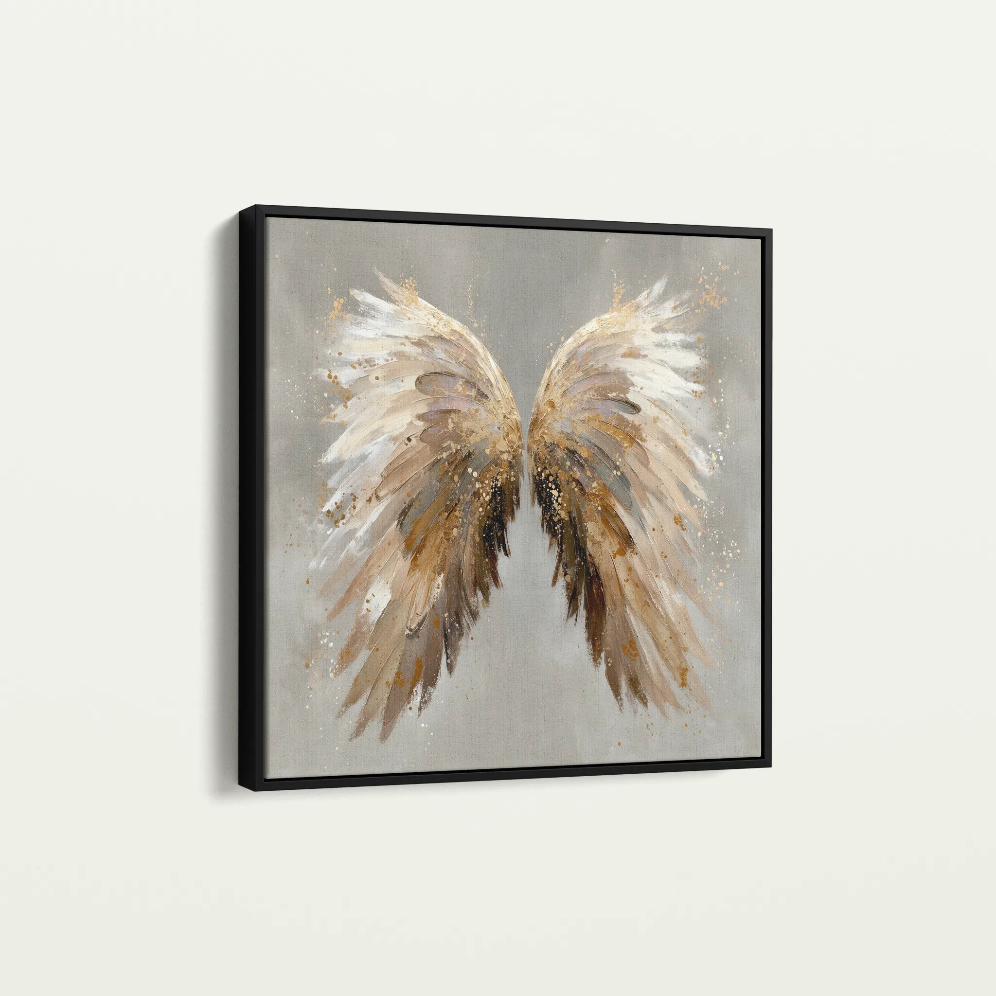 Abstract 1334 Canvas Art 16" x 16" / 40 x 40 cm / Black