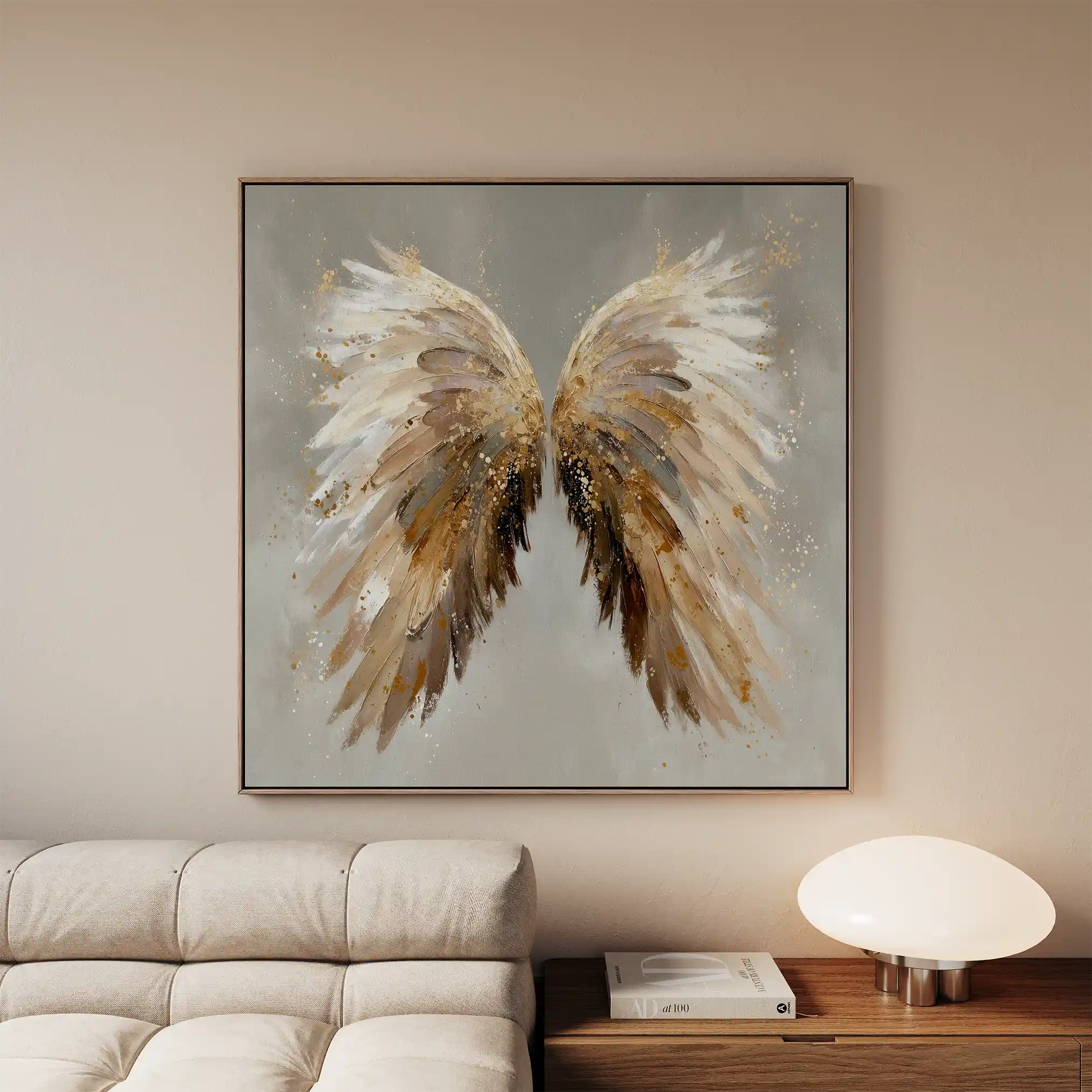 Abstract 1334 Canvas Art 60 x 60 cm / Black