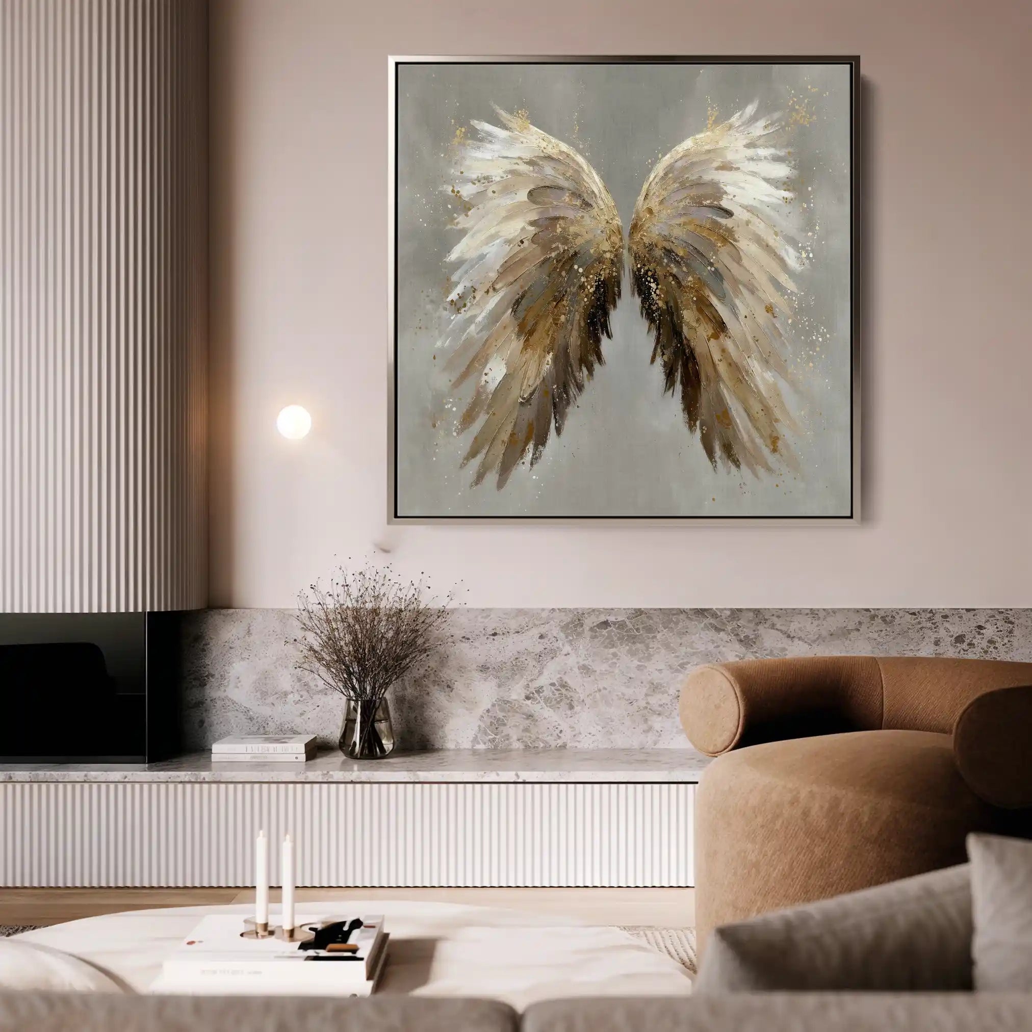 Abstract 1334 Canvas Art 60 x 60 cm / Black