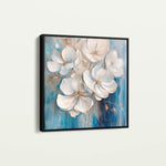 Floral 1334 Canvas Art 16" x 16" / 40 x 40 cm / Black
