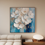 Floral 1334 Canvas Art 60 x 60 cm / Black