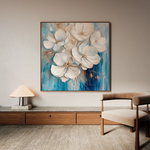 Floral 1334 Canvas Art 60 x 60 cm / Black