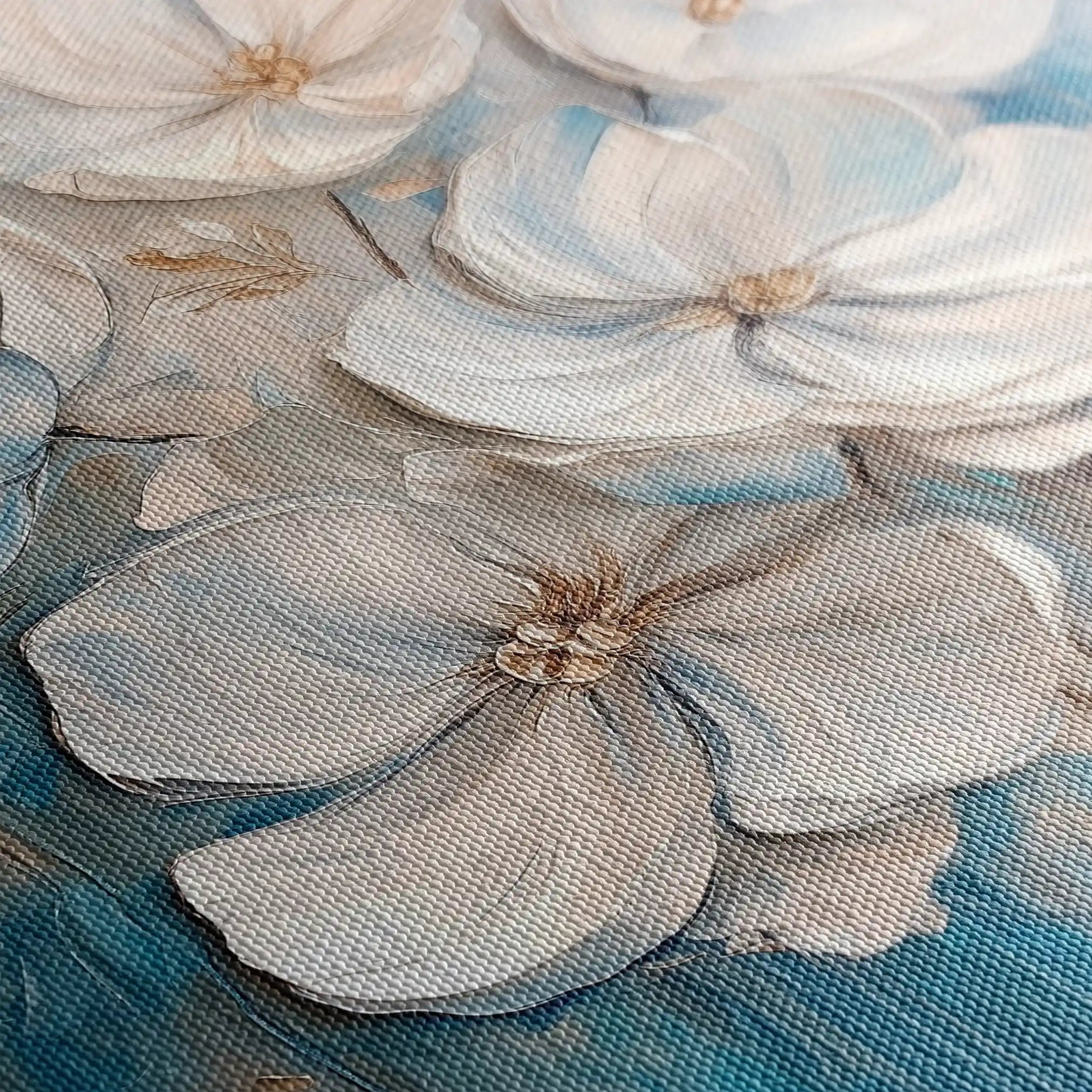 Floral 1334 Canvas Art 60 x 60 cm / Black