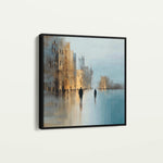 Abstract 1335 Canvas Art 16" x 16" / 40 x 40 cm / Black