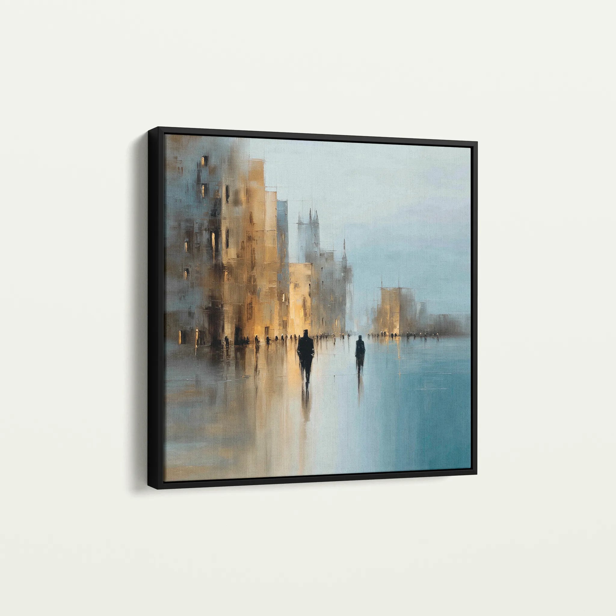 Abstract 1335 Canvas Art 16" x 16" / 40 x 40 cm / Black