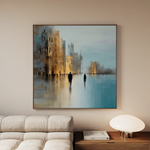 Abstract 1335 Canvas Art 60 x 60 cm / Black