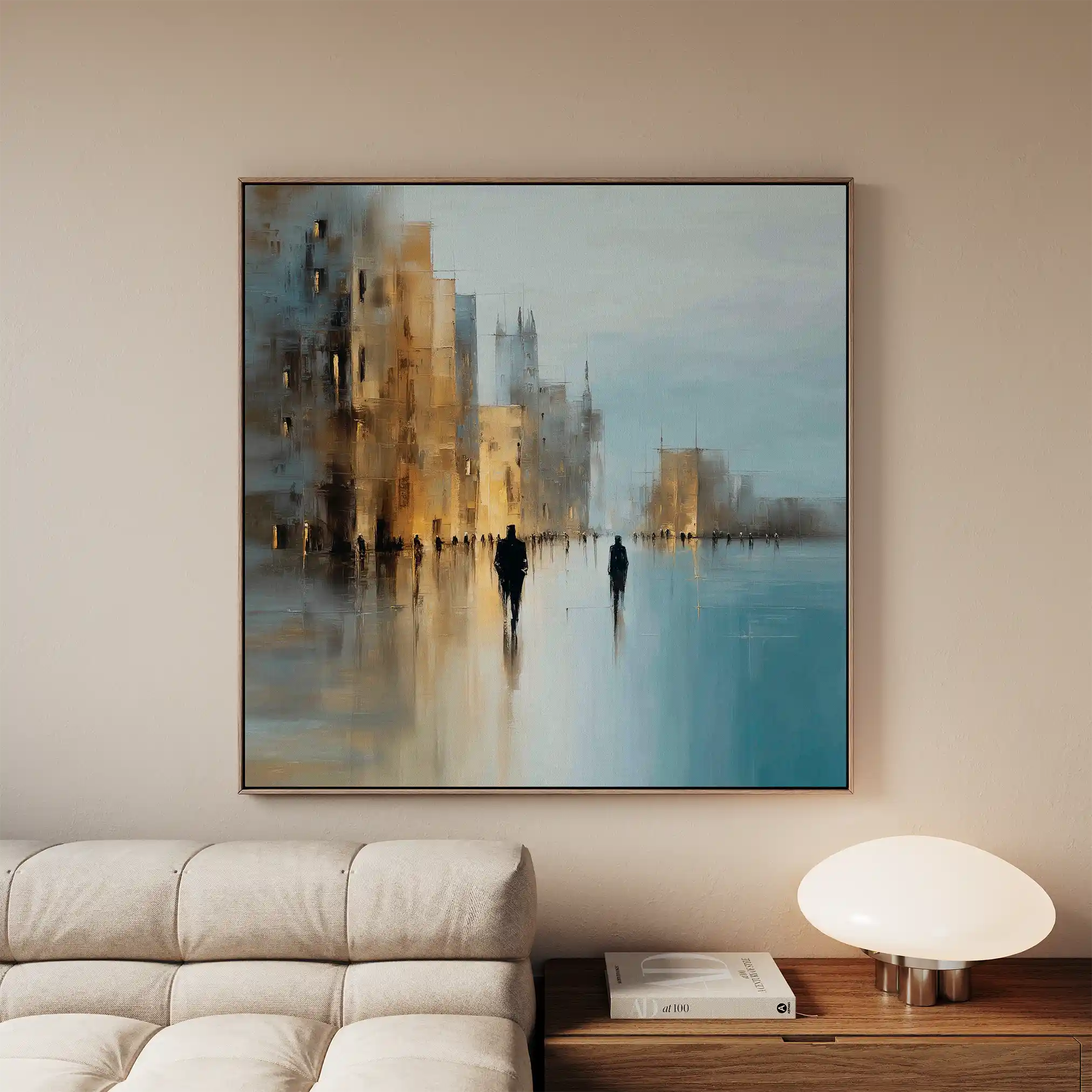 Abstract 1335 Canvas Art 60 x 60 cm / Black