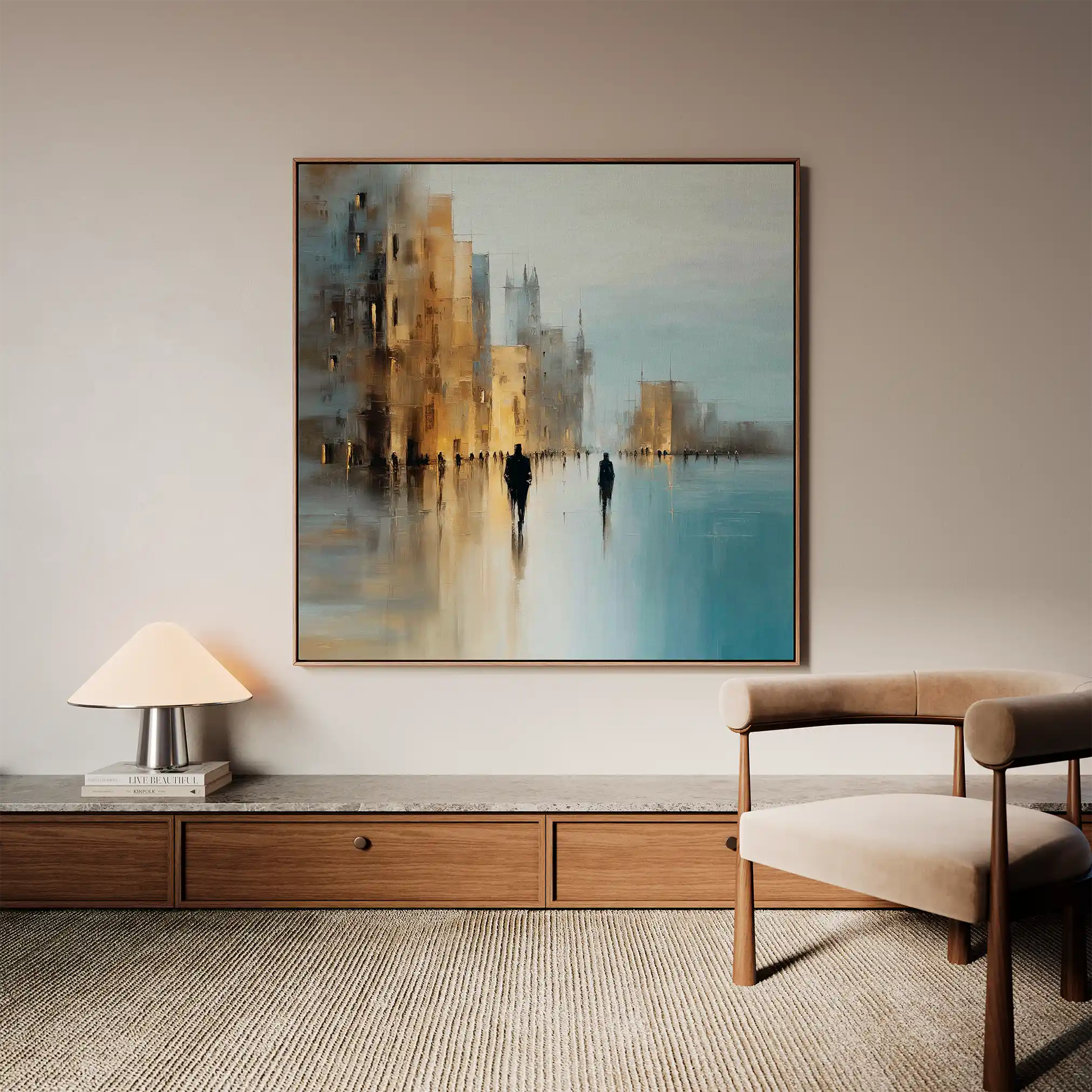 Abstract 1335 Canvas Art 60 x 60 cm / Black