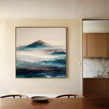 Abstract 1336 Canvas Art 16" x 16" / 40 x 40 cm / Black