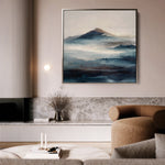 Abstract 1336 Canvas Art 16" x 16" / 40 x 40 cm / Black