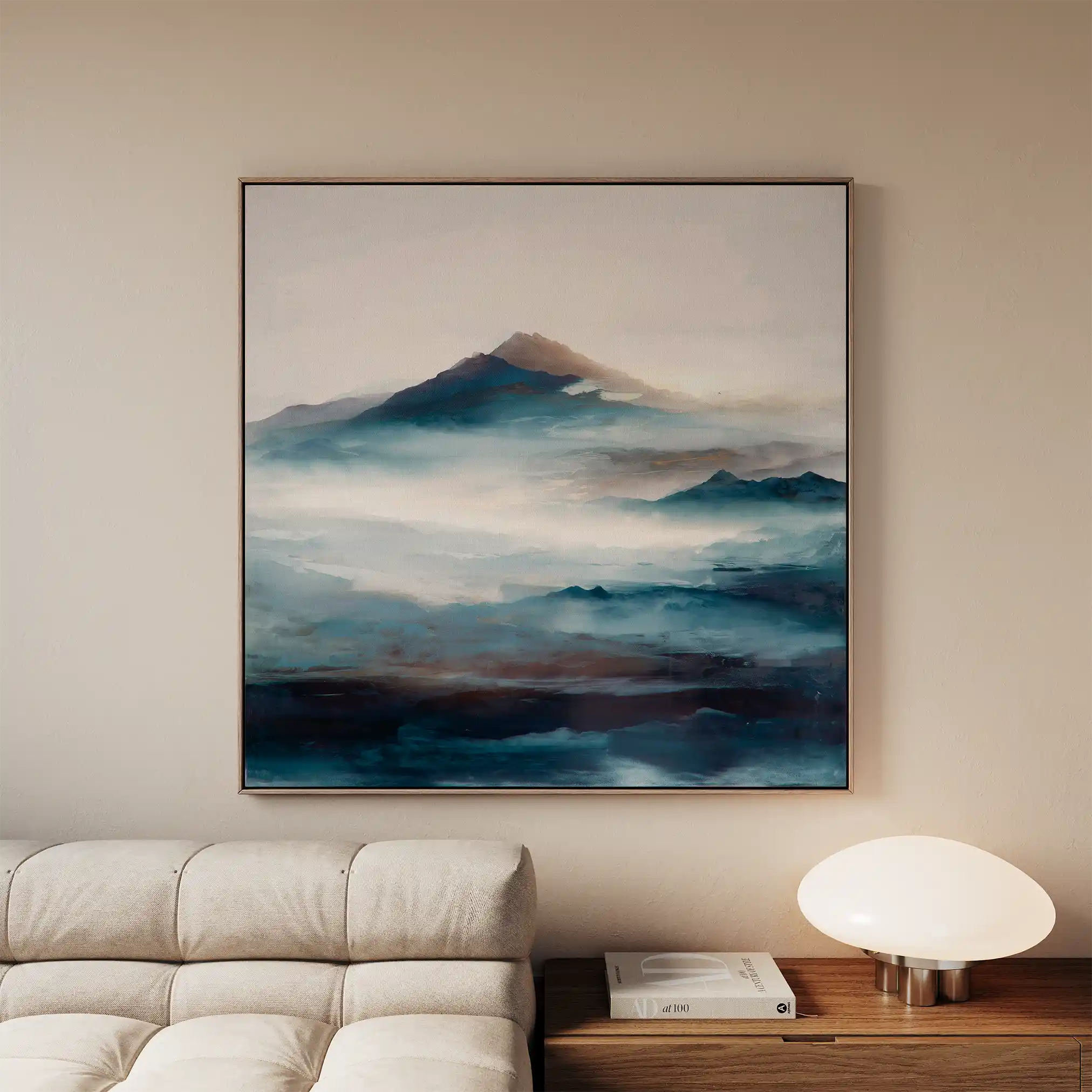Abstract 1336 Canvas Art 60 x 60 cm / Black