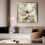 Floral 1336 Canvas Art 16" x 16" / 40 x 40 cm / Black