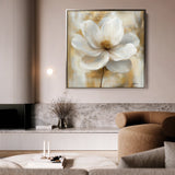 Floral 1336 Canvas Art 16" x 16" / 40 x 40 cm / Black