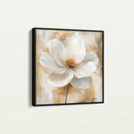 Floral 1336 Canvas Art 16" x 16" / 40 x 40 cm / Black
