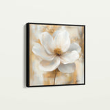 Floral 1336 Canvas Art 16" x 16" / 40 x 40 cm / Black