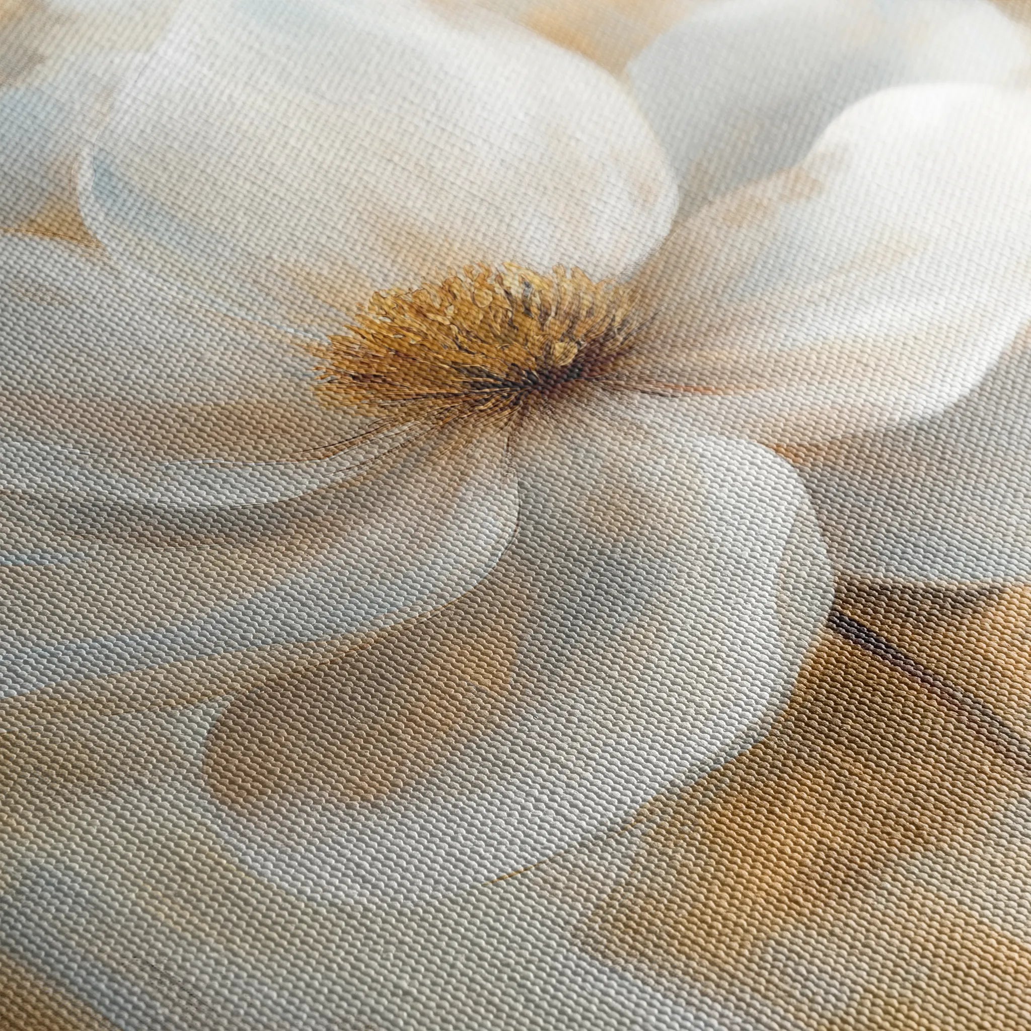 Floral 1336 Canvas Art 16" x 16" / 40 x 40 cm / Black
