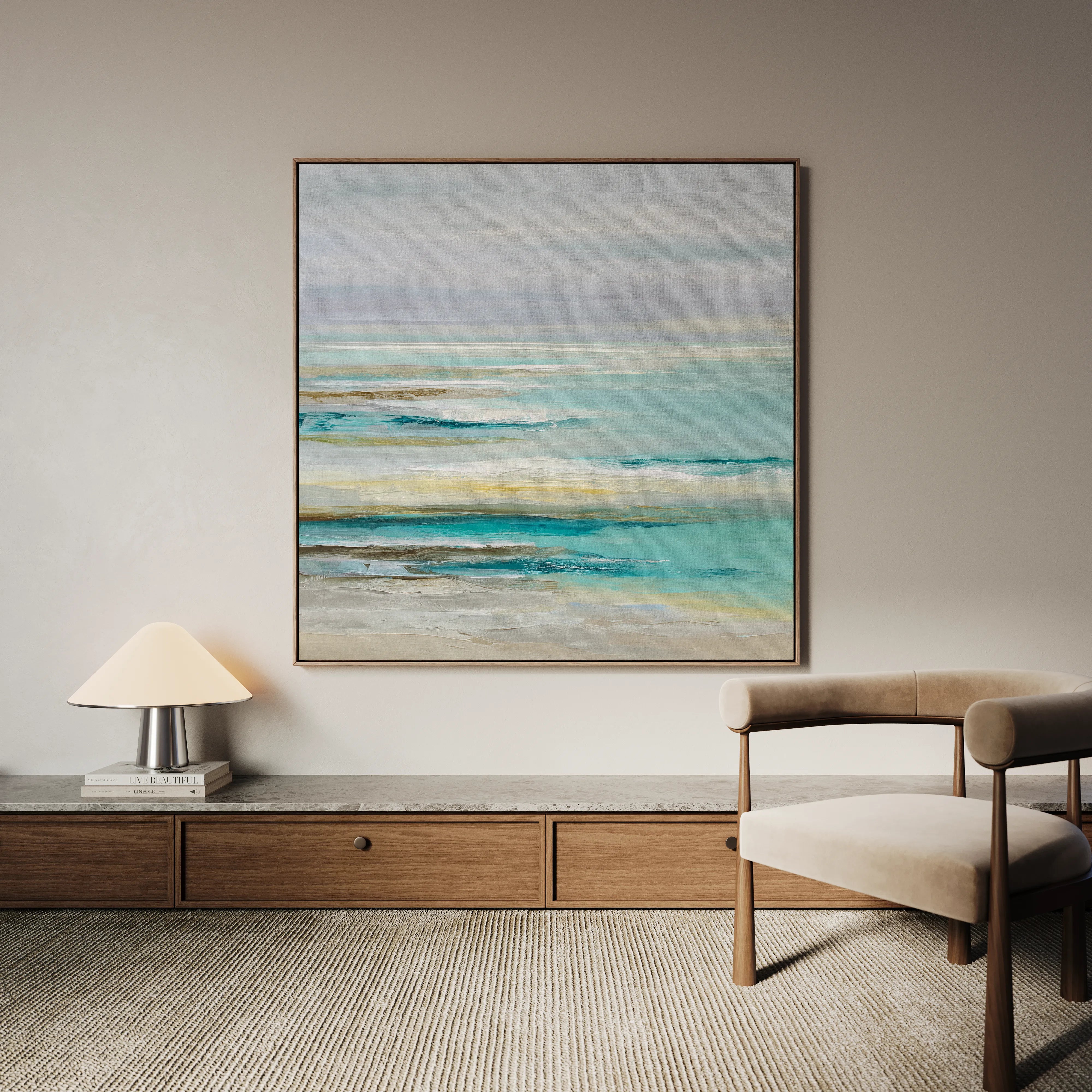 Abstract 1337 Canvas Art 16" x 16" / 40 x 40 cm / Black