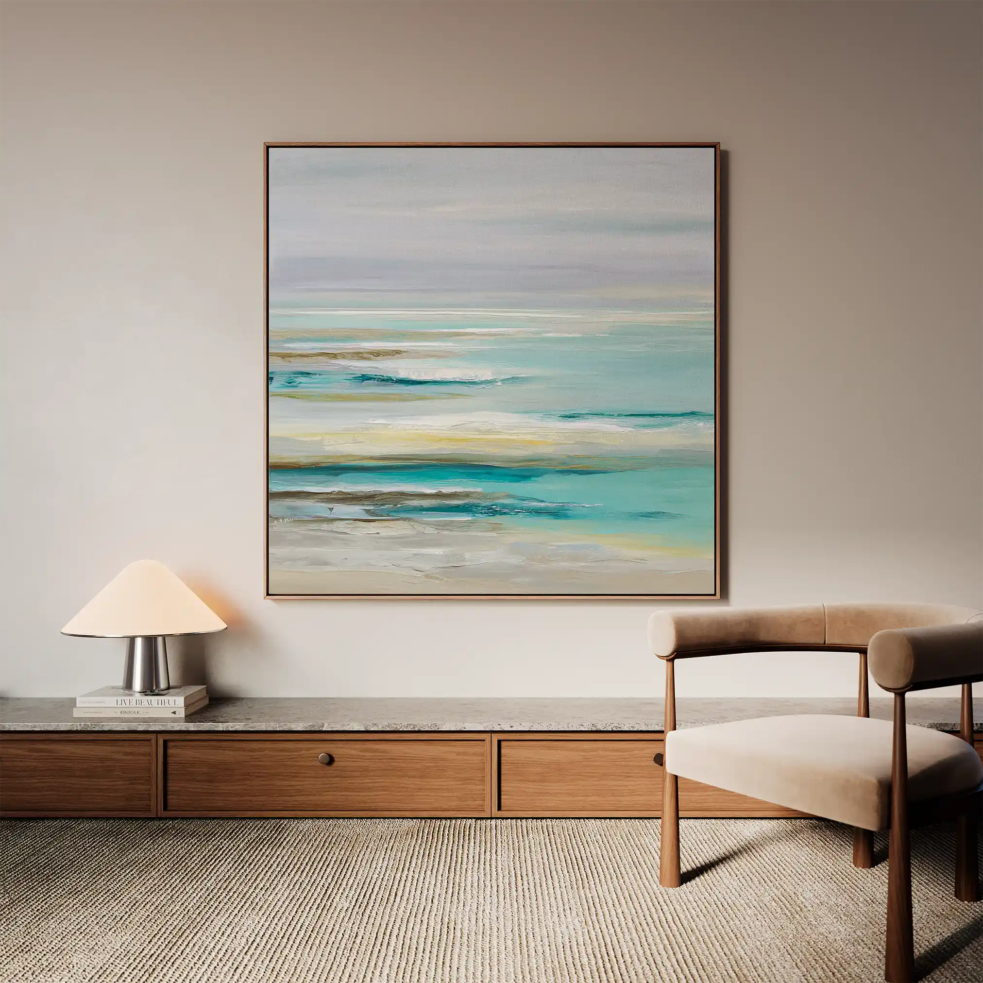 Abstract 1337 Canvas Art 60 x 60 cm / Black