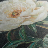 Floral 1337 Canvas Art 16" x 16" / 40 x 40 cm / Black