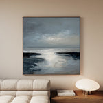 Abstract 1338 Canvas Art 16" x 16" / 40 x 40 cm / Black