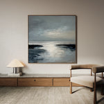 Abstract 1338 Canvas Art 16" x 16" / 40 x 40 cm / Black