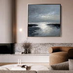 Abstract 1338 Canvas Art 16" x 16" / 40 x 40 cm / Black