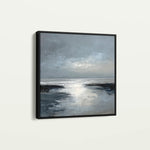 Abstract 1338 Canvas Art 16" x 16" / 40 x 40 cm / Black
