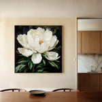 Floral 1338 Canvas Art 60 x 60 cm / Black